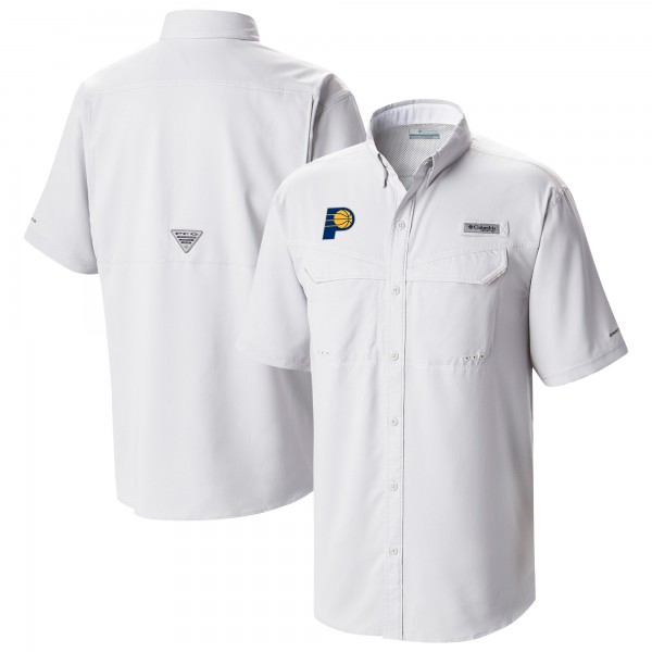 Indiana Pacers Columbia White Omni-Wick Low Drag Offshore Button-Up Shirt