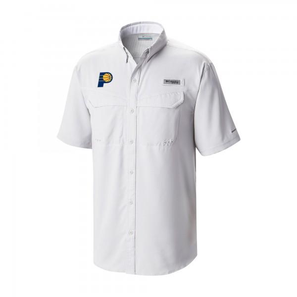 Indiana Pacers Columbia White Omni-Wick Low Drag Offshore Button-Up Shirt