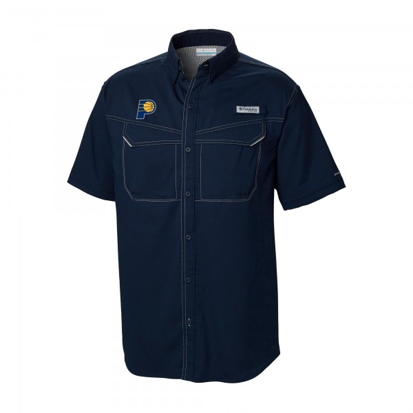 Indiana Pacers Columbia Navy Omni-Wick Low Drag Offshore Button-Up Shirt