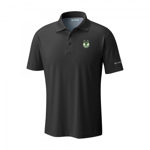 Milwaukee Bucks Columbia Black Low Drag Offshore Polo