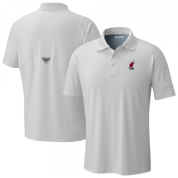 Miami Heat Columbia White Low Drag Offshore Polo
