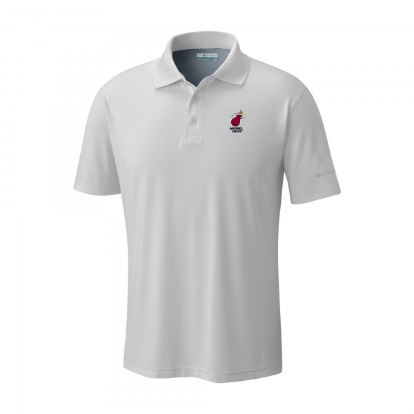 Miami Heat Columbia White Low Drag Offshore Polo