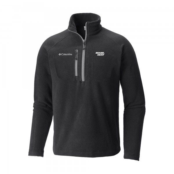 Miami Heat Columbia Black Fast Trek III Half-Zip Fleece Pullover
