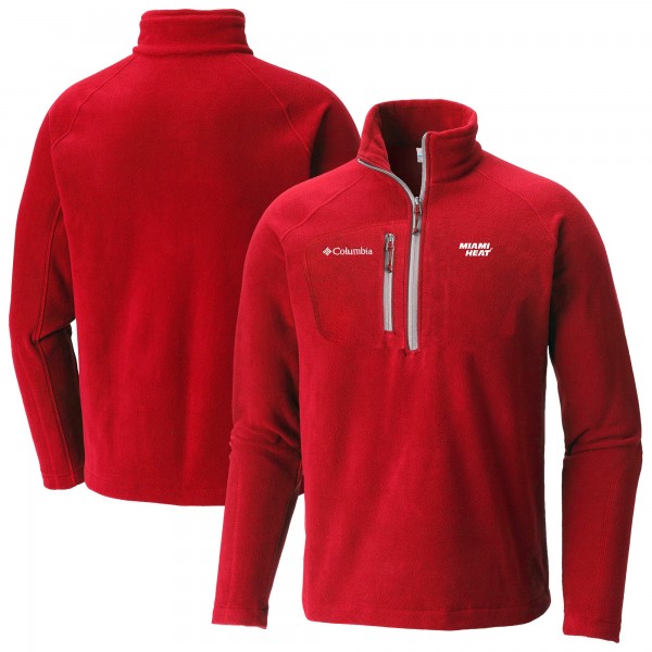 Кофта на короткой молнии Miami Heat Columbia Red Fast Trek III Fleece