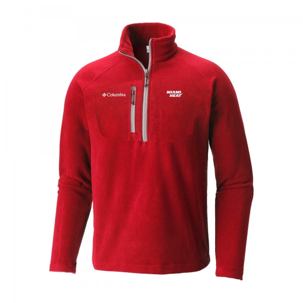 Кофта на короткой молнии Miami Heat Columbia Red Fast Trek III Fleece