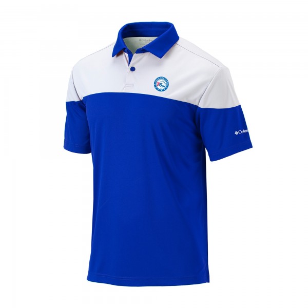 Philadelphia 76ers Columbia Royal Omni-Wick Best Ball Polo