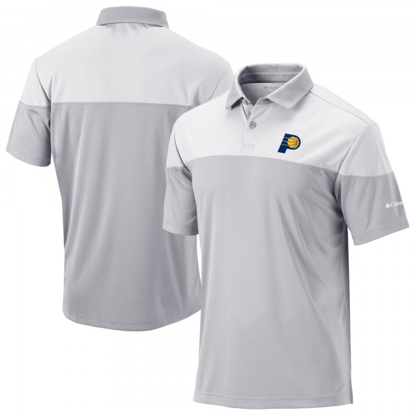 Indiana Pacers Columbia Gray Omni-Wick Best Ball Polo