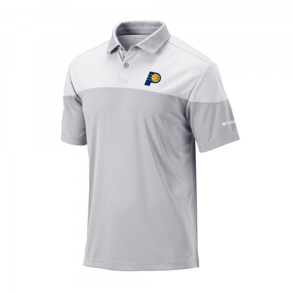 Indiana Pacers Columbia Gray Omni-Wick Best Ball Polo