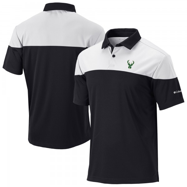 Milwaukee Bucks Columbia Black Omni-Wick Best Ball Polo