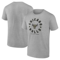 Футболка Chicago Bulls Heather Gray Hoops for Troops