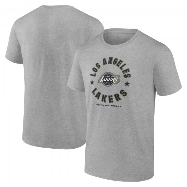 Футболка Los Angeles Lakers Hoops for Troops - Heather Gray