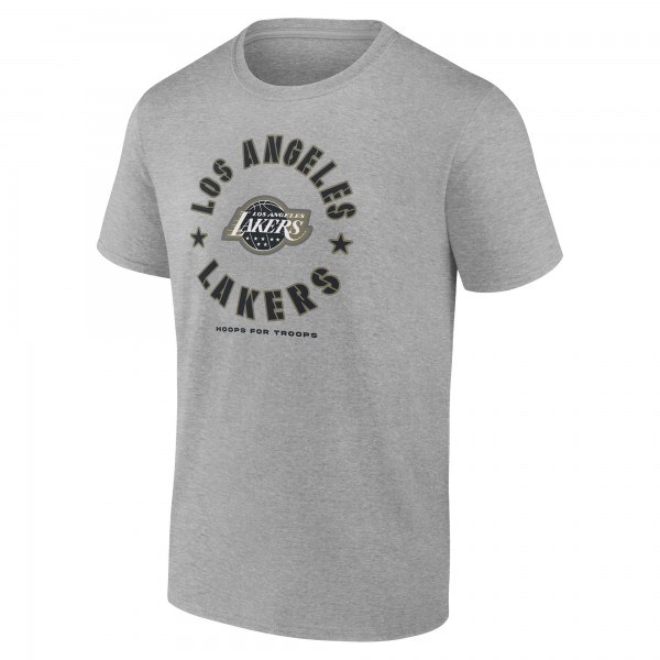 Футболка Los Angeles Lakers Hoops for Troops - Heather Gray