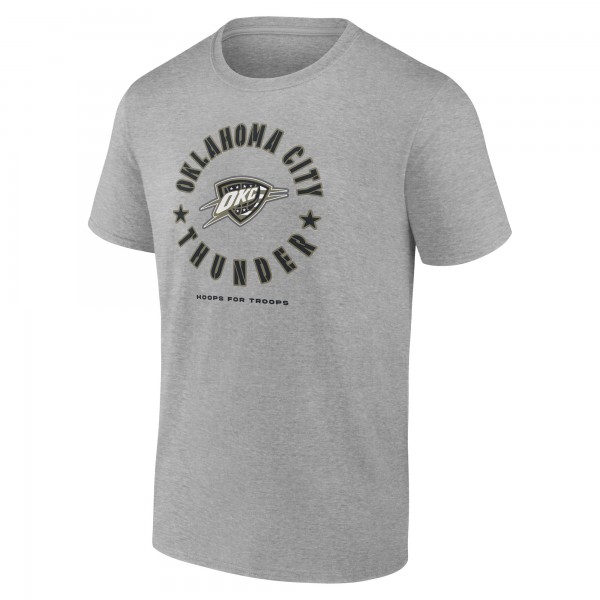Футболка Oklahoma City Thunder Heather Gray Hoops for Troops