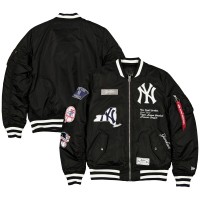 New York Yankees New Era x Alpha Industries Black Full-Zip Bomber Jacket