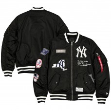 New York Yankees New Era x Alpha Industries Black Full-Zip Bomber Jacket