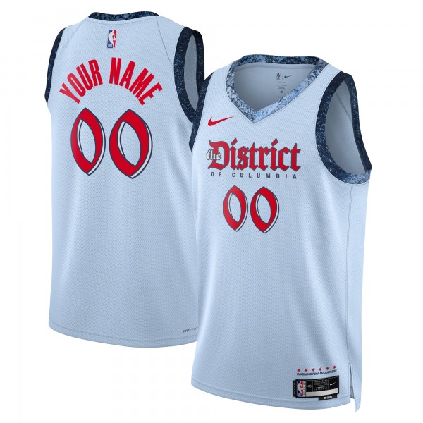 Именная игровая джерси Washington Wizards Nike Unisex 2024/25 Swingman - City Edition - Powder Blue