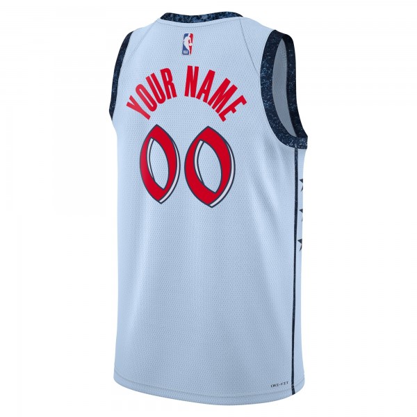 Именная игровая джерси Washington Wizards Nike Unisex 2024/25 Swingman - City Edition - Powder Blue