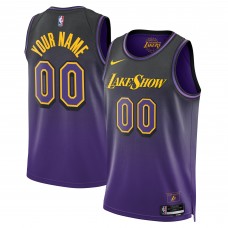 Именная игровая джерси Los Angeles Lakers Nike Unisex 2024/25 Swingman - City Edition - Purple