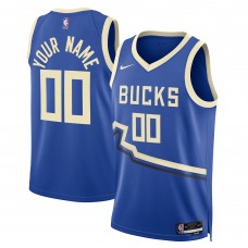 Именная игровая джерси Milwaukee Bucks Nike Unisex 2024/25 Swingman - City Edition - Royal