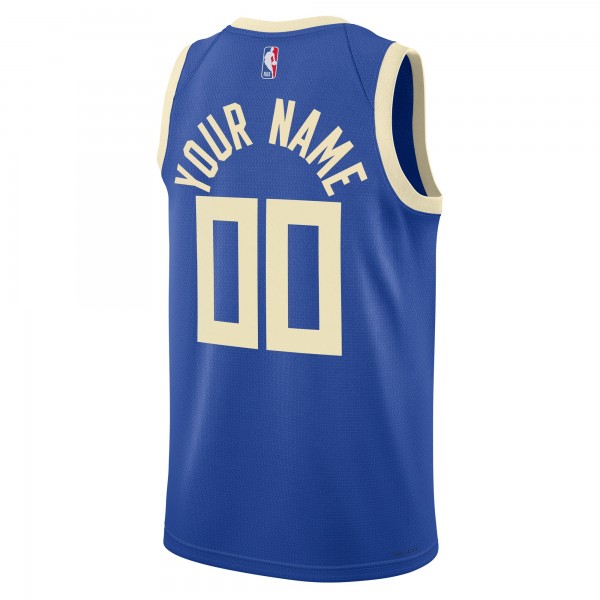 Именная игровая джерси Milwaukee Bucks Nike Unisex 2024/25 Swingman - City Edition - Royal