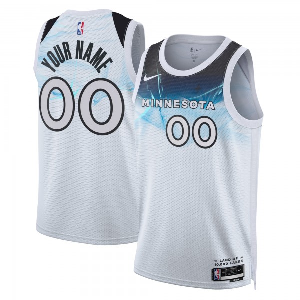 Именная игровая джерси Minnesota Timberwolves Nike Unisex 2024/25 Swingman - City Edition - White