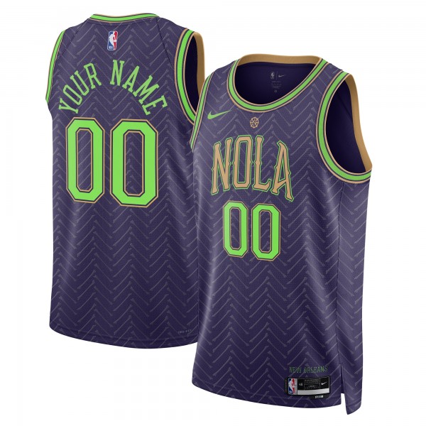 Именная игровая джерси New Orleans Pelicans Nike Unisex 2024/25 Swingman - City Edition - Purple