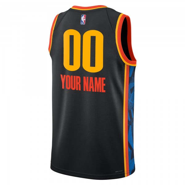 Именная игровая джерси Oklahoma City Thunder Nike Unisex 2024/25 Swingman - City Edition - Black