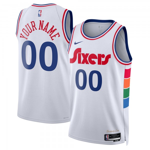 Именная игровая джерси Philadelphia 76ers Nike Unisex 2024/25 Swingman - City Edition - White