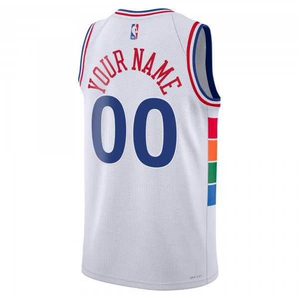 Именная игровая джерси Philadelphia 76ers Nike Unisex 2024/25 Swingman - City Edition - White