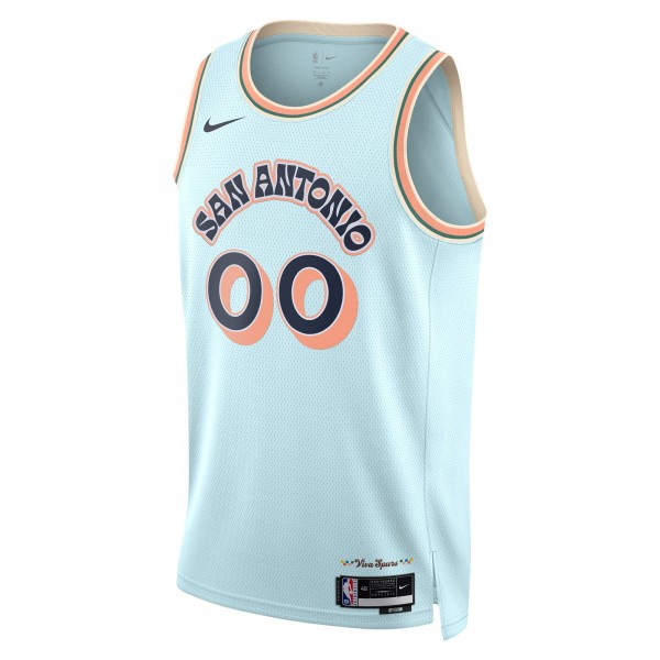 Именная игровая джерси San Antonio Spurs Nike Unisex 2024/25 Swingman - City Edition - Light Blue