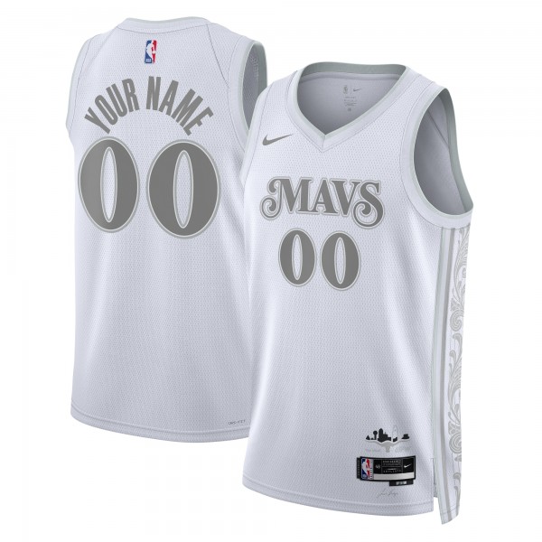 Именная игровая джерси Dallas Mavericks Nike Unisex 2024/25 Swingman - City Edition - White