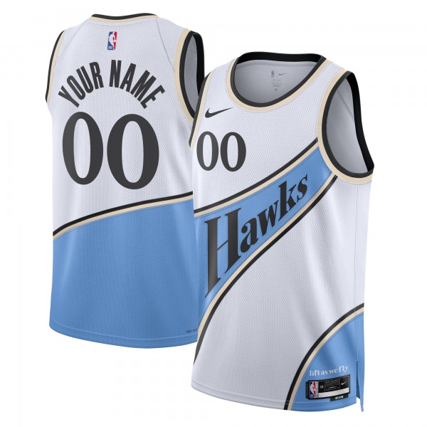 Именная игровая джерси Atlanta Hawks Nike Unisex 2024/25 Swingman - City Edition - White