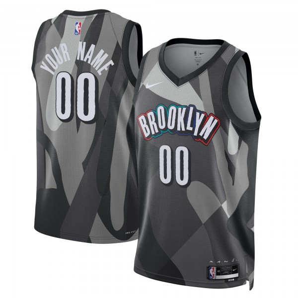 Именная игровая джерси Brooklyn Nets Nike Unisex 2024/25 Swingman - City Edition - Gray