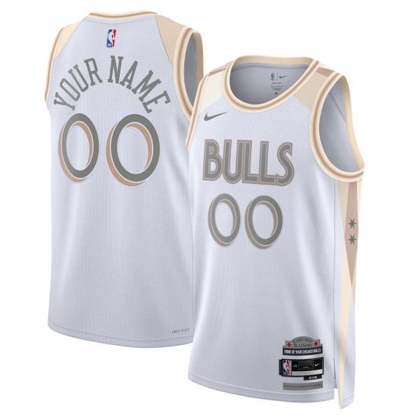 Именная игровая джерси Chicago Bulls Nike Unisex 2024/25 Swingman - City Edition - White