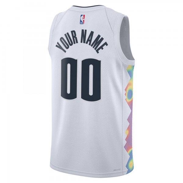 Именная игровая джерси Denver Nuggets Nike Unisex 2024/25 Swingman - City Edition - White