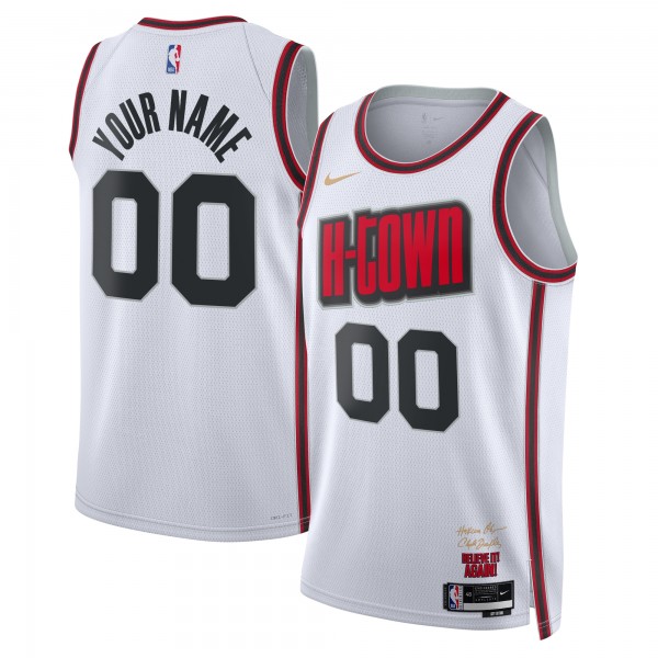 Именная игровая джерси Houston Rockets Nike Unisex 2024/25 Swingman - City Edition - White