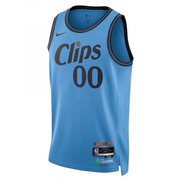 Именная игровая джерси LA Clippers Nike Unisex 2024/25 Swingman - City Edition - Light Blue