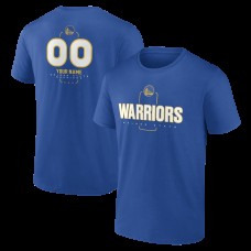 Golden State Warriors Royal Personalized Name & Number Midfielder T-Shirt