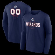 Washington Wizards Navy Personalized Name & Number Midfielder Long Sleeve T-Shirt