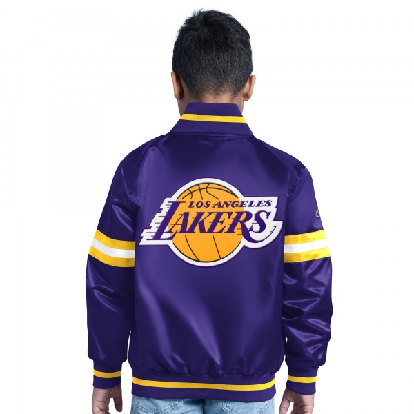 Подростковая Los Angeles Lakers Purple Scrimmage Full-Snap Varsity Jacket