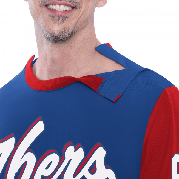 Philadelphia 76ers G-III Sports by Carl Banks Royal Adaptive Rugby Long Sleeve Top