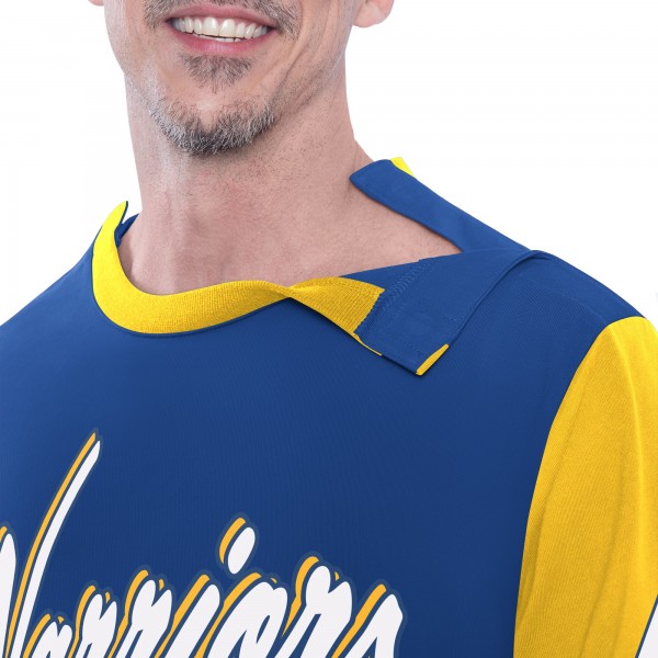 Golden State Warriors G-III Sports by Carl Banks Royal Adaptive Rugby Long Sleeve Top