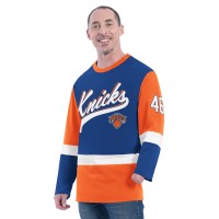 New York Knicks G-III Sports by Carl Banks Adaptive Rugby Long Sleeve Top - Blue