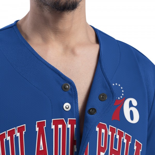 Philadelphia 76ers G-III Sports by Carl Banks Royal Adaptive Star Player Fashion Baseball Jersey