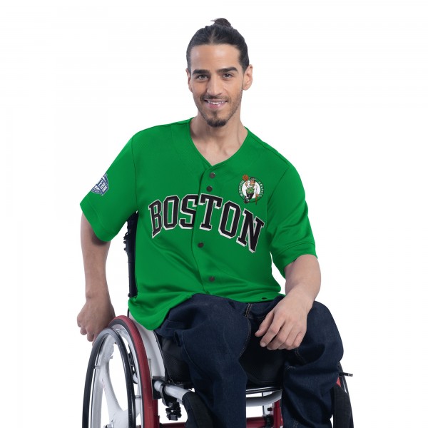 Boston Celtics G-III Sports by Carl Banks Kelly Green Adaptive Star Player Fashion Baseball Jersey