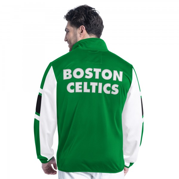 Boston Celtics G-III Sports by Carl Banks Kelly Green/White Back Field Full-Zip Track Jacket