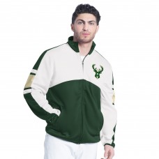 Кофта на молнии Milwaukee Bucks G-III Sports by Carl Banks Back Field Track - Hunter Green/White