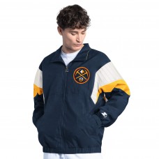 Denver Nuggets Starter Navy Yard Line Full-Zip Jacket