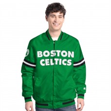 Boston Celtics Starter Kelly Green/Black Scout Full Snap Varsity Jacket