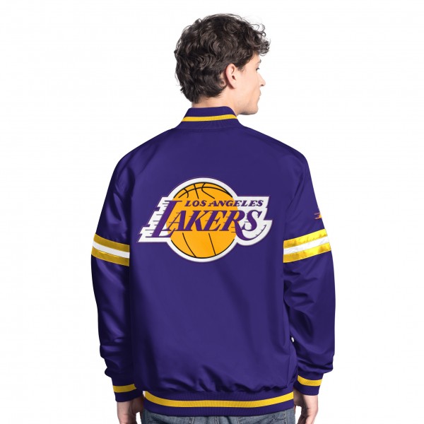 Los Angeles Lakers Starter Purple/Gold Scout Full Snap Varsity Jacket